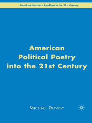 cover image of American Political Poetry in the 21st Century